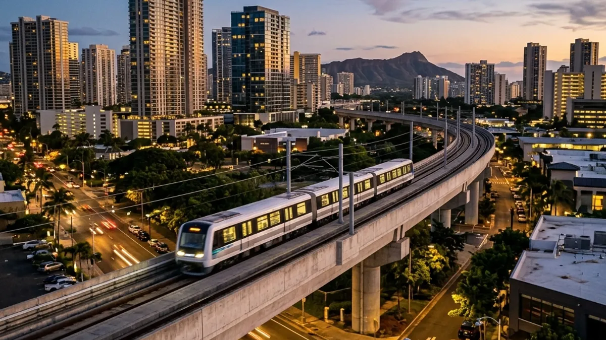 HART(ホノルル都市鉄道)に州補助金$89.43M、第3期カカアコ延伸は2030年完成目標 ― ワイキキ徒歩+ピンクトロリー派の私たちは乗りませんが、ハワイの公共交通進捗として読みました