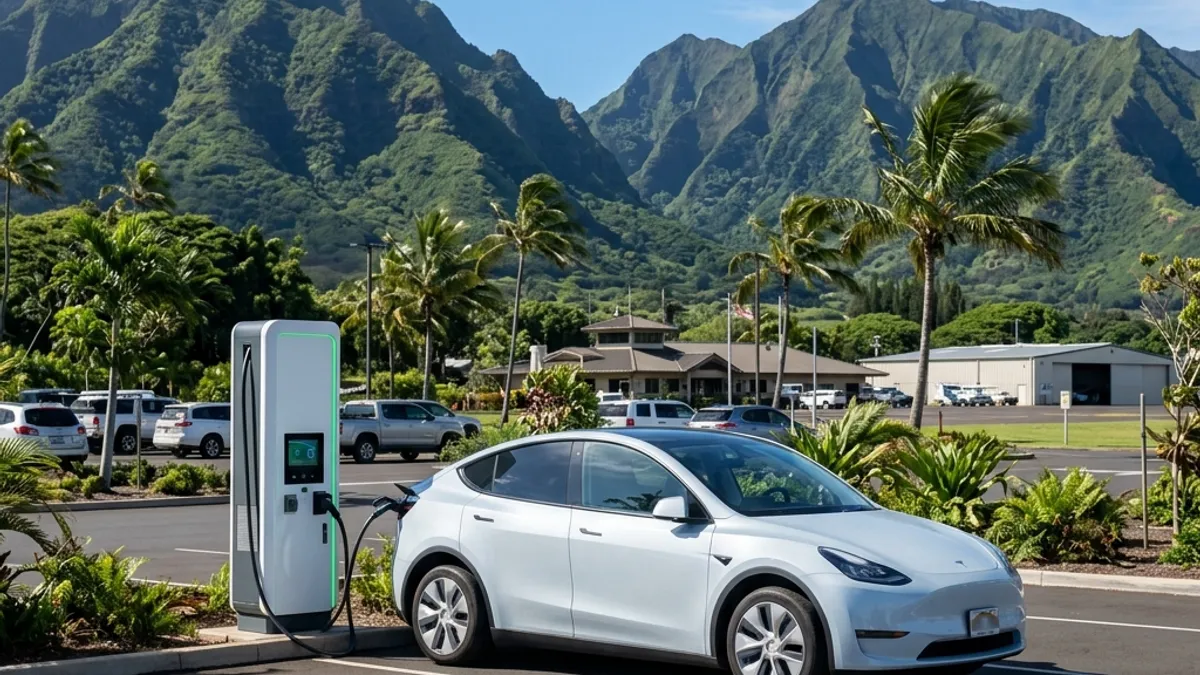 マウイのカパルア空港にEV急速充電器が登場 ― 運転しない私たちが、ハワイで広がる充電環境を面白く読んだ話