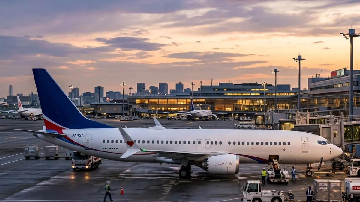 スカイマーク737-8(JA738A)が羽田に到着、日本初の737 MAX 8就航 ― 計20機導入計画、ANA派の私たちは乗りませんが機材ニュースとして楽しく眺めた