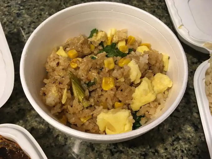 ボガーツカフェのフライドライス(当時9.65ドル)