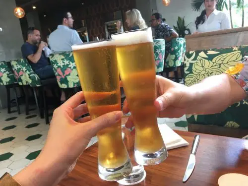 ラガービールで乾杯